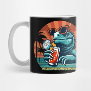 Galapagos marine iguana drinking juice and enjoying summer Mug